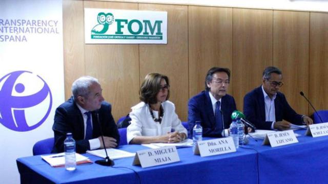 Un momento durante la presentación del informe de Transparencia Internacional España / TI SPAIN