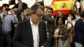 Artur Mas, en su colegio electoral.