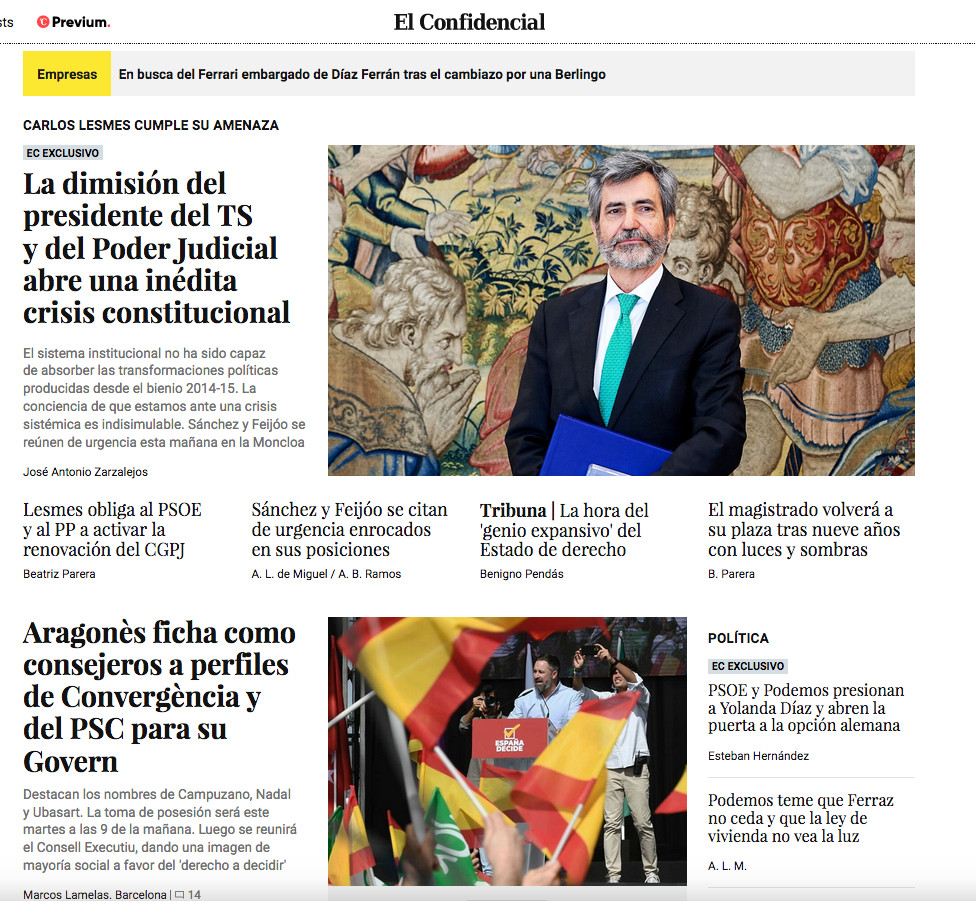 Portada de 'El Confidencial' de 10 de octubre de 2022