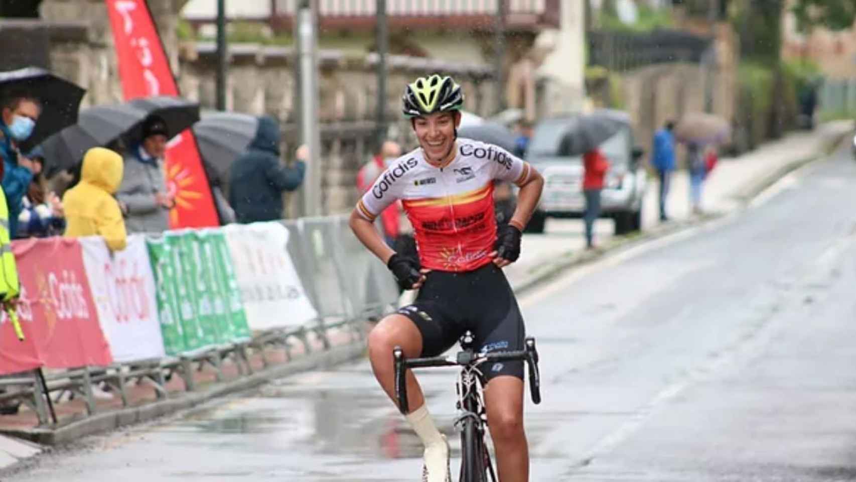 Estela Domínguez, la ciclista fallecida a causa del atropello de un camión el pasado jueves, compitiendo en la Copa de España Junior / EUROPA PRESS