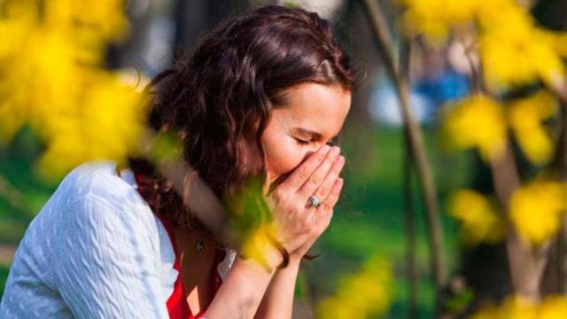 Una mujer sufre una reacción alérgica tras inhalar polen / CG