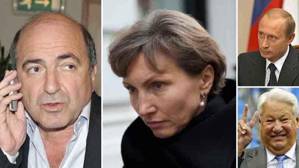 Boris Berezovsky, Marina Litvinenko, Vladimir Putin y Boris Eltsin.