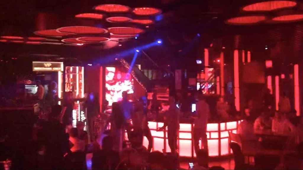 Imagen de la discoteca Shoko de Barcelona el lunes de madrugad