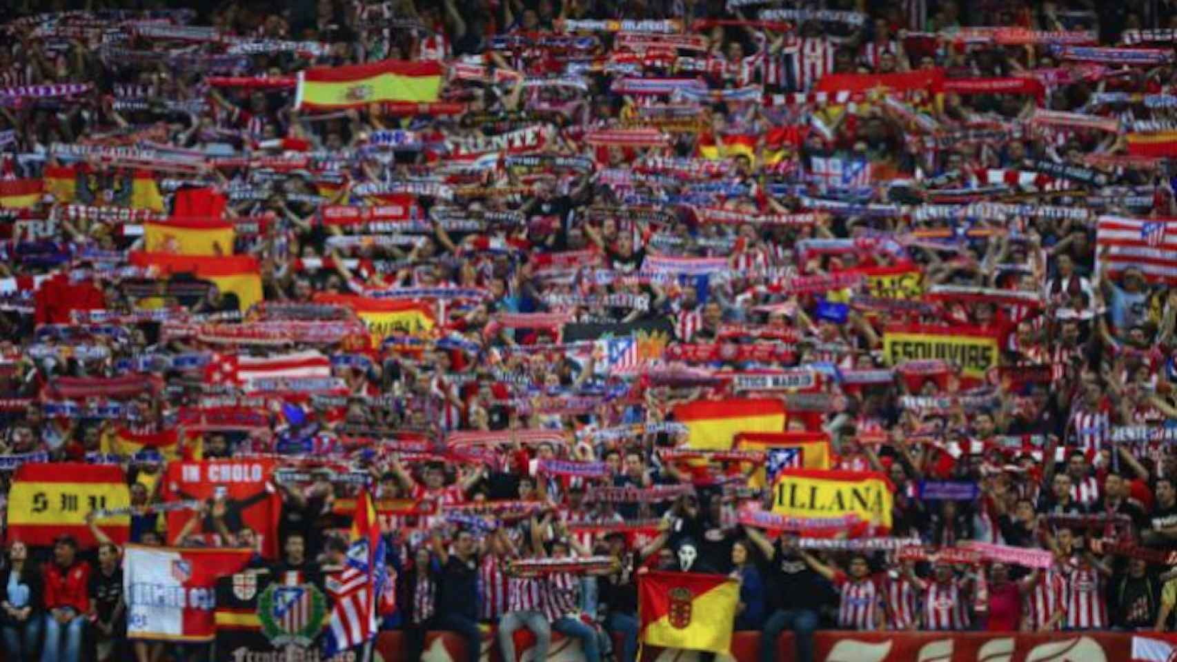 Una foto del Frente Atlético, ultras del Atlético de Madrid