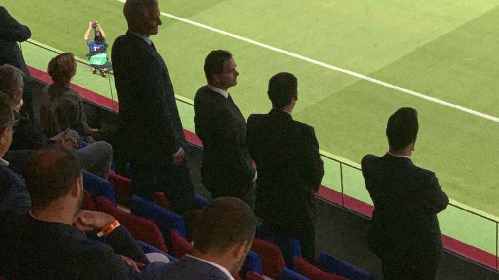 Bordas, Bartomeu y Overmars en el Estadi Johan Cruyff / CULEMANIA