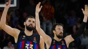 Mirotic y Sanli, los líderes del triunfo del Barça contra el Zalgiris / EFE