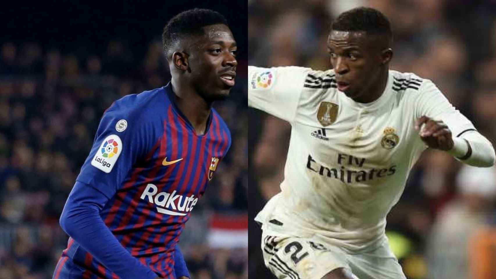 Una fotomontaje de Dembelé y Vinicius / CULEMANÍA