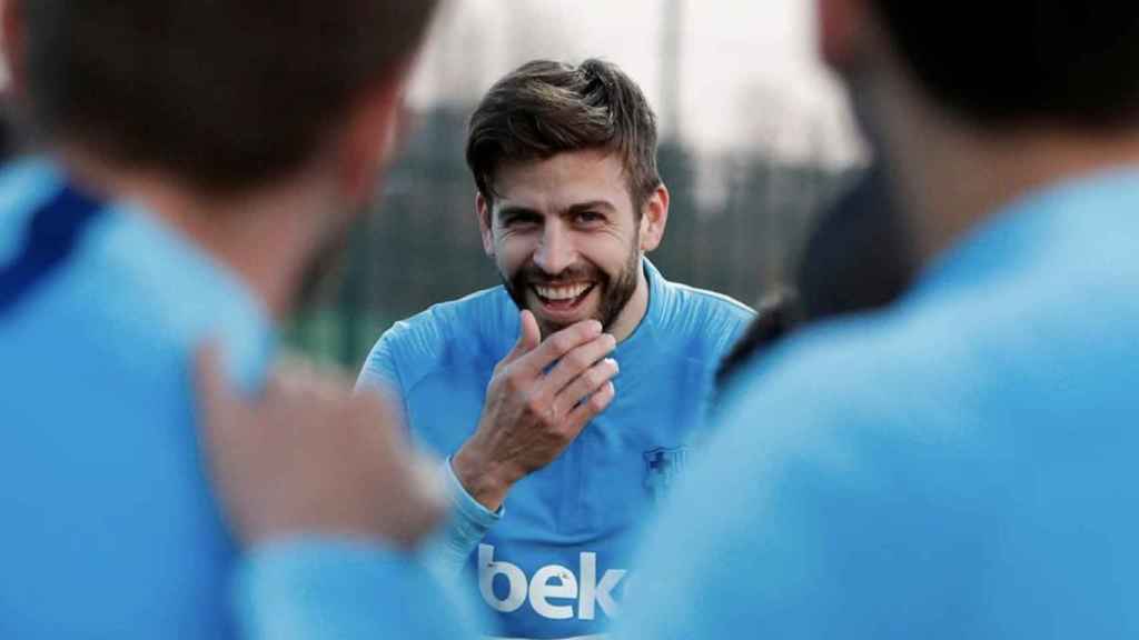 Una foto de Gerard Piqué durante un entrenamiento del Barça / Instagram