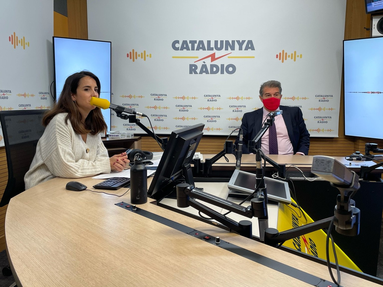 Laura Rosel y Joan Laporta en la entrevista de Catalunya Ràdio / Joan Laporta