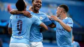 Sterling celebrando su gol contra el Real Madrid / EFE