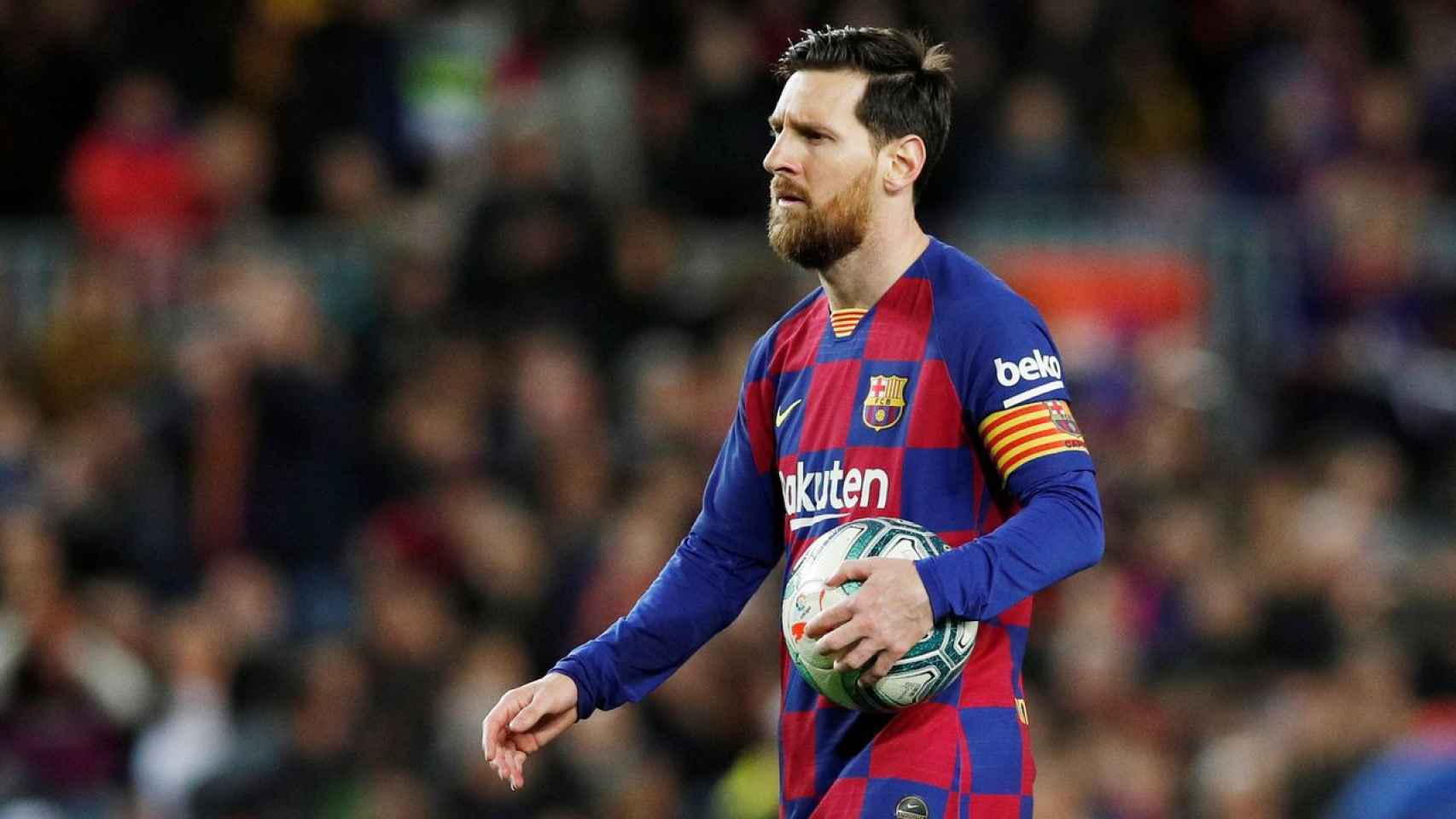 Messi, en una imagen de archivo con el Barça / EFE