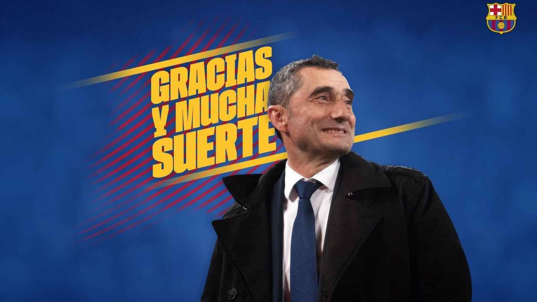 El Barça despide a Valverde con este montaje de una foto suya / FCB