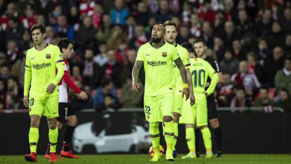 Una foto de Arturo Vidal durante el partido frente al Athletic Club / EFE