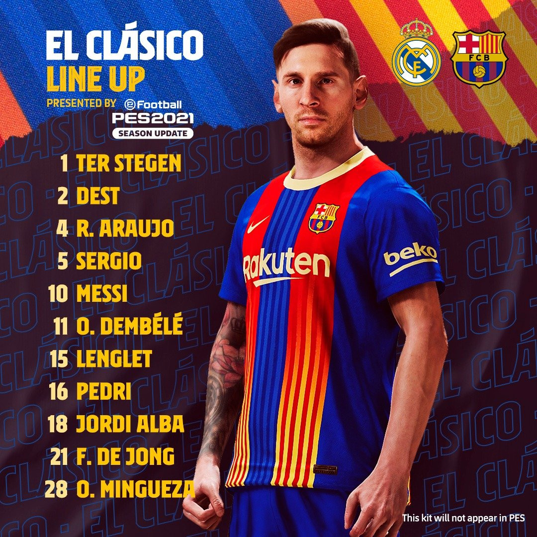 El once del Barça para el clásico en Valdebebas / FCB