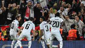 El Real Madrid celebrando un gol en Anfield / Real Madrid