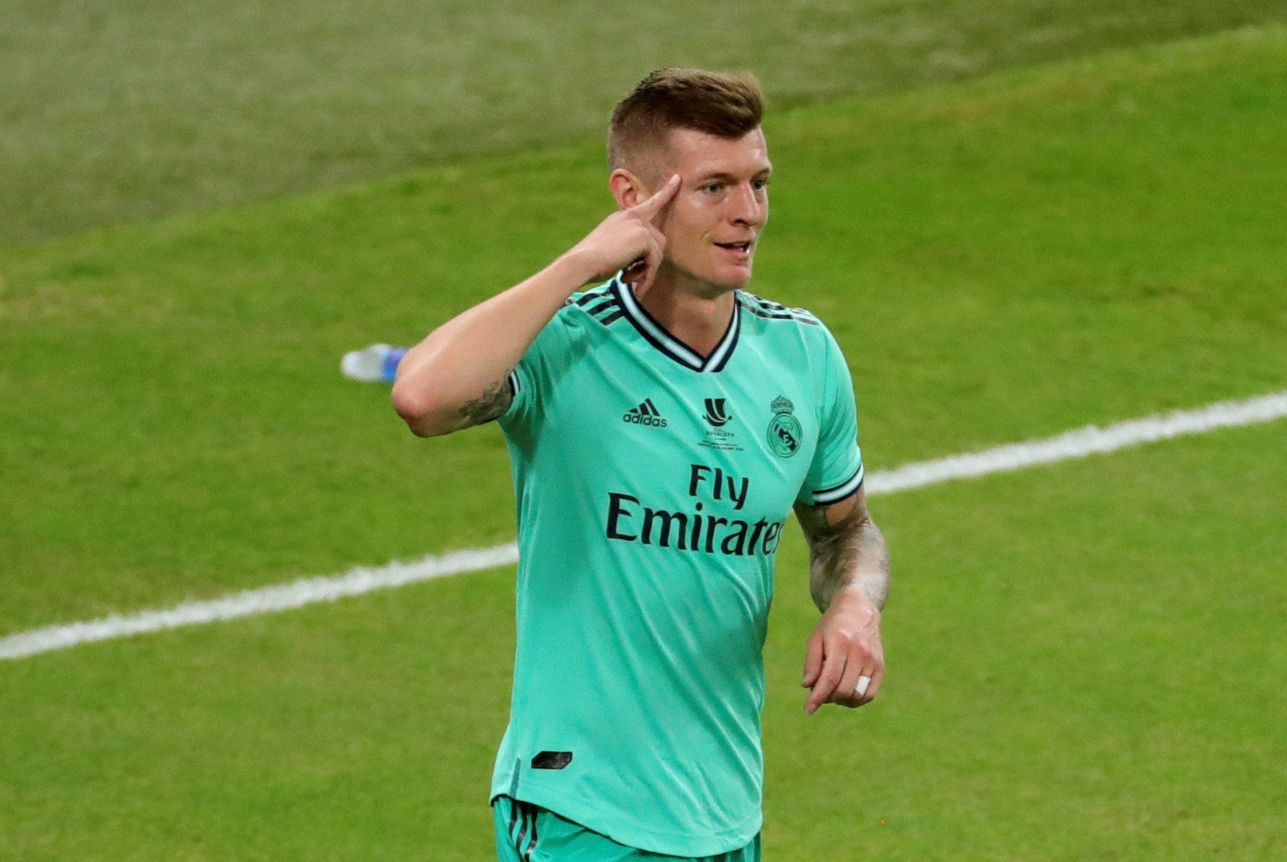 Kroos celebra un gol con el Real Madrid / EFE