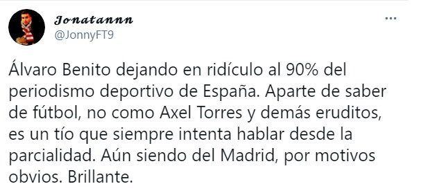 Un usuario de Twitter critica duramente a Juanma Castaño /Twitter