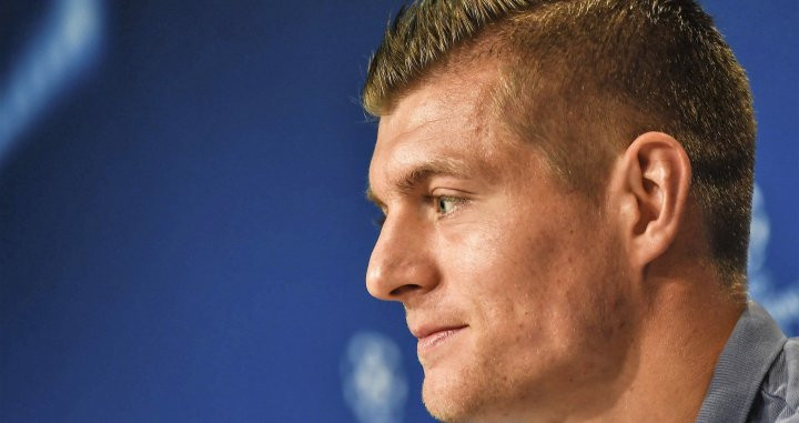 Toni Kroos, en una rueda de prensa con el Real Madrid | EFE