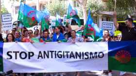 Manifestación contra el 'antigitanismo' en el Paseo de Gracia de Barcelona /UNIÓN ROMANÍ