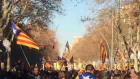 Manifestación independentista, a su paso por la Gran Via, a favor de la autodeterminación /CG