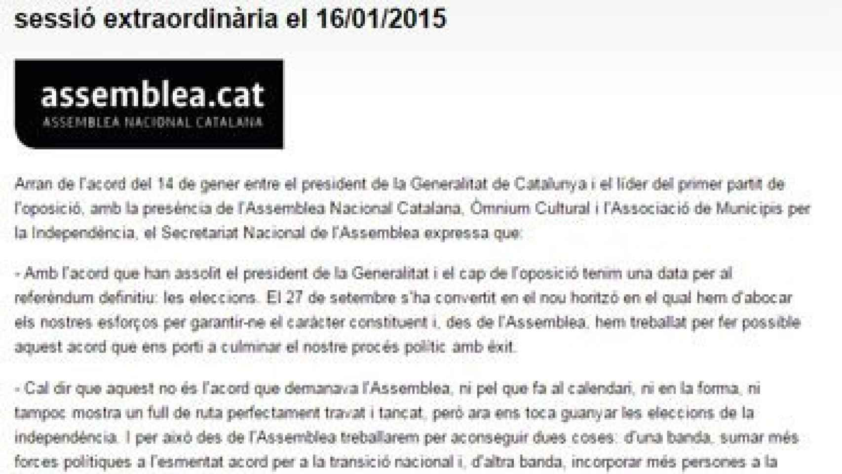 La ANC advierte: el 27S es el referéndum definitivo