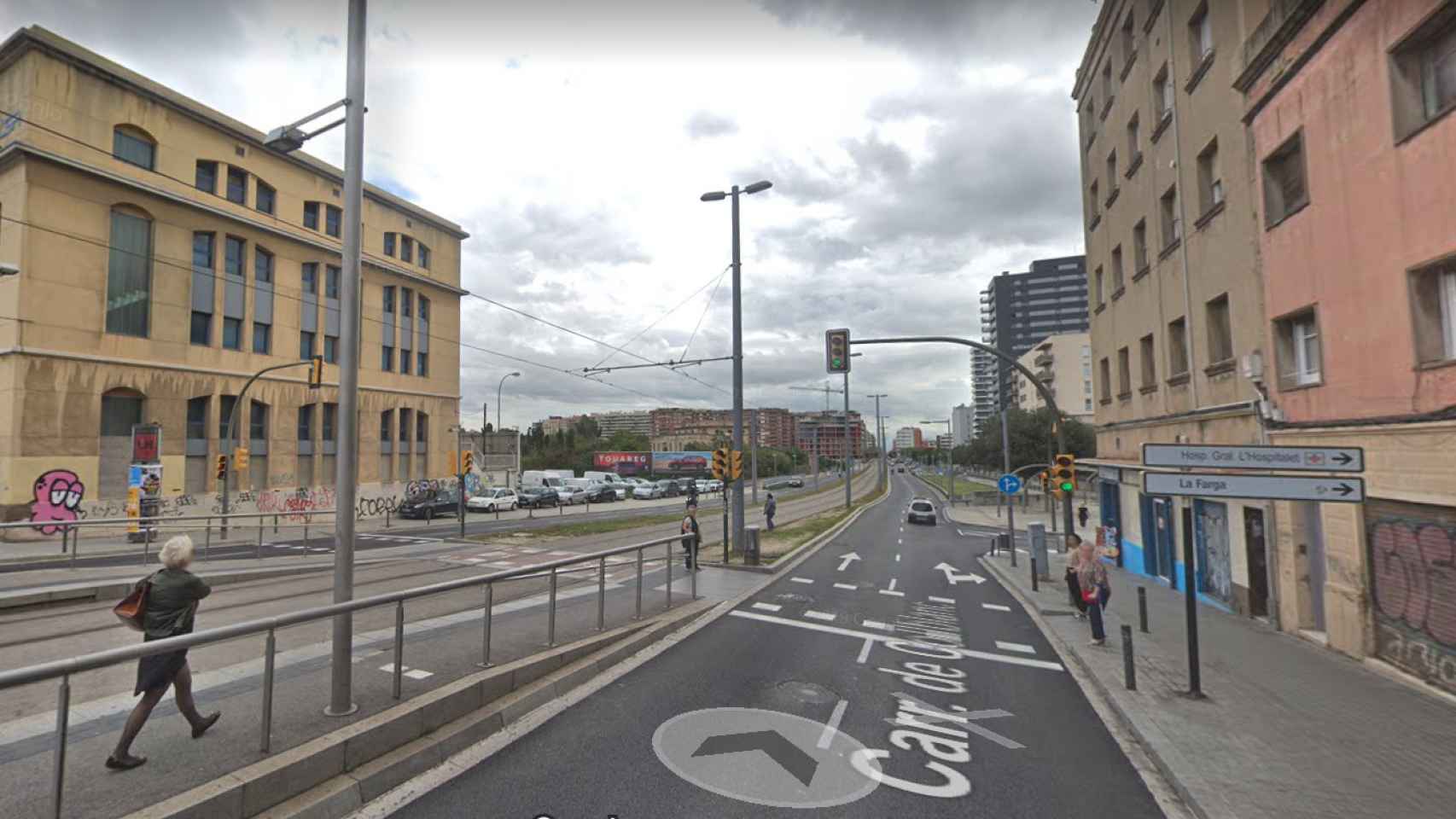 Carretera de Collblanc, lugar en el que se ha llevado a cabo el tiroteo en l'Hospitalet / GOOGLE MAPS