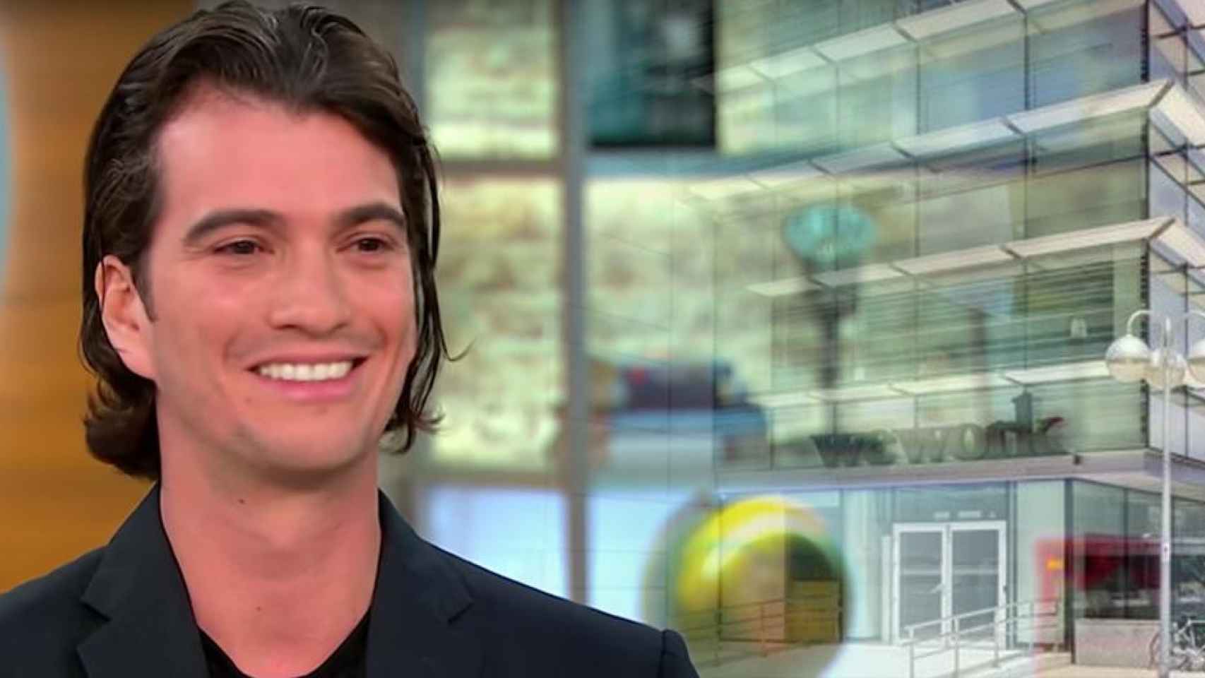 Adam Neumann, fundador de WeWork, durante una entrevista en televisión