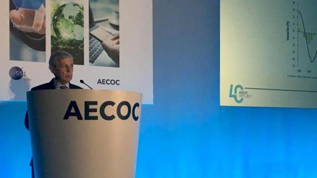 Javier Campo, presidente de Aecoc en la asamble general que se ha celebrado en Barcelona / CG