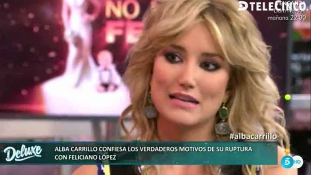 La modelo Alba Carrillo apareció en Sálvame Deluxe