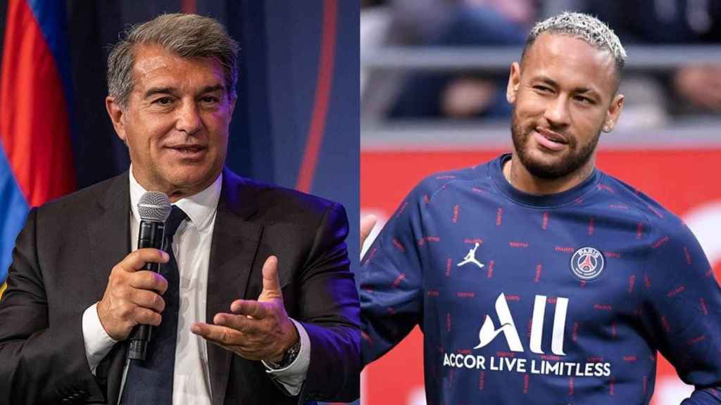 Laporta y Neymar, en un fotomontaje / Culemanía