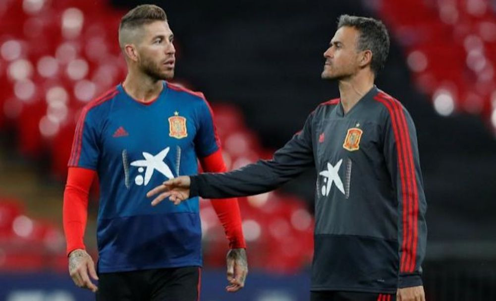 Una foto de Sergio Ramos y Luis Enrique en una convocatoria de la selección española / EFE