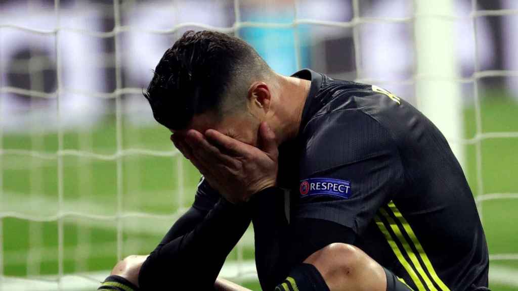 Cristiano Ronaldo lamenta una ocasión fallada ante el Atlético de Madrid / EFE