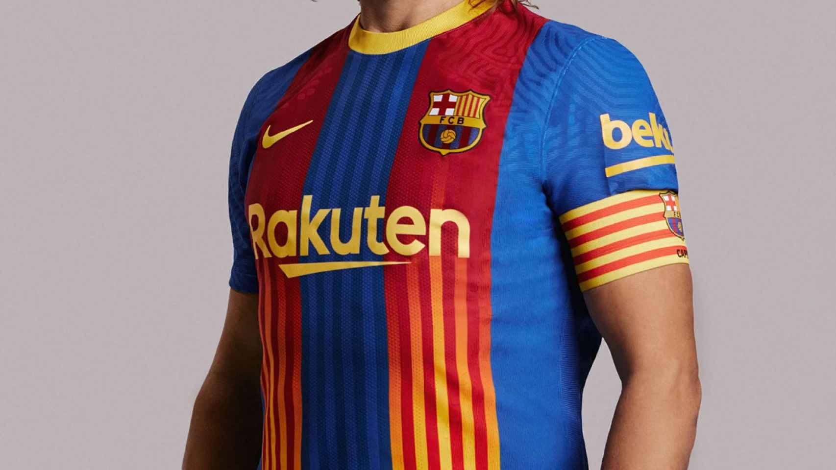 Una camiseta especial del Barça con el patrocinio de Rakuten y Beko en la manga / FCB