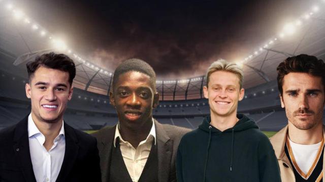 Coutinho, Dembele, Frenkie de Jong y Griezmann, los cuatro fichajes más caros del Barça desde 2015 / FOTOMONTAJE