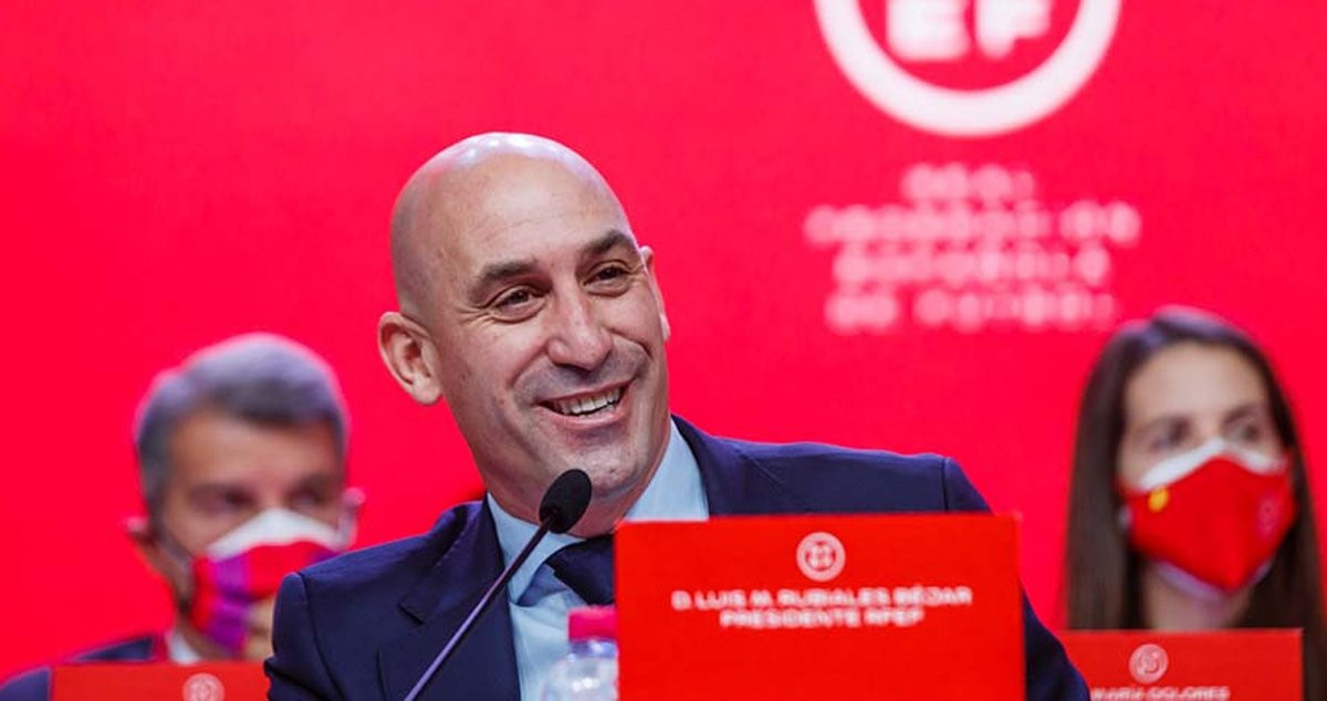 Luis Rubiales, presidente de la RFEF, en la Asamblea General / RFEF