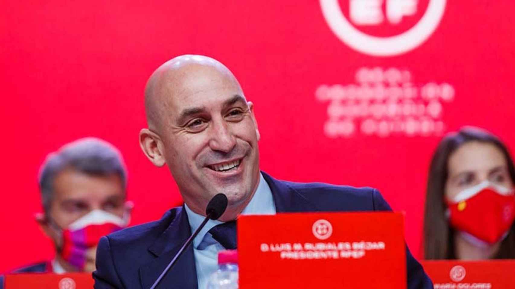 Luis Rubiales, presidente de la RFEF, en la Asamblea General / RFEF