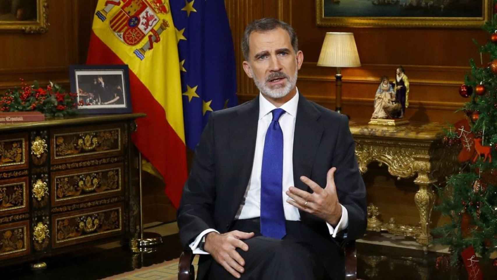 El rey Felipe VI, durante su discurso de Navidad / CASA REAL