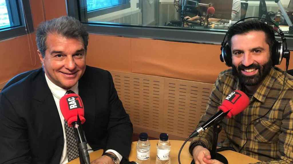 Joan Laporta junto a Roger Saperes en RAC1 / RAC1