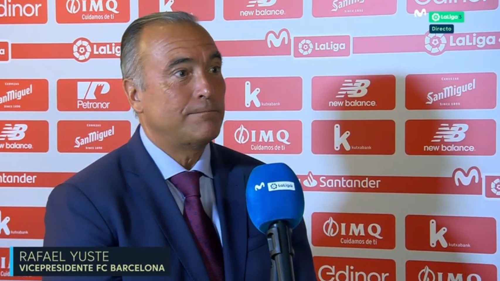 Rafa Yuste atiende a los medios antes del Athletic-Barça / Movistar+