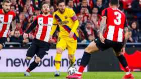 Leo Messi en una acción de juego contra el Athletic / FCB