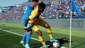 Junior Firpo en el encuentro contra el Getafe / EFE