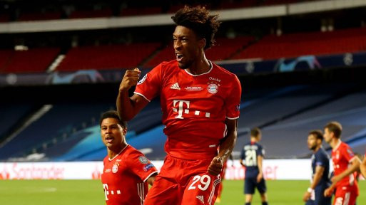 Kingsley Coman tras marcar en la final de la Champions League contra el PSG / BAYERN