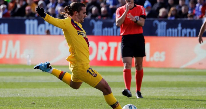 Griezmann durante el partido contra el Leganés/ EFE