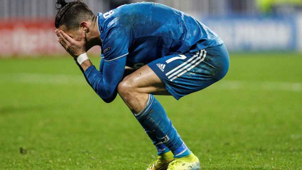 Cristiano Ronaldo lamenta una ocasión ante el Lyon | EFE