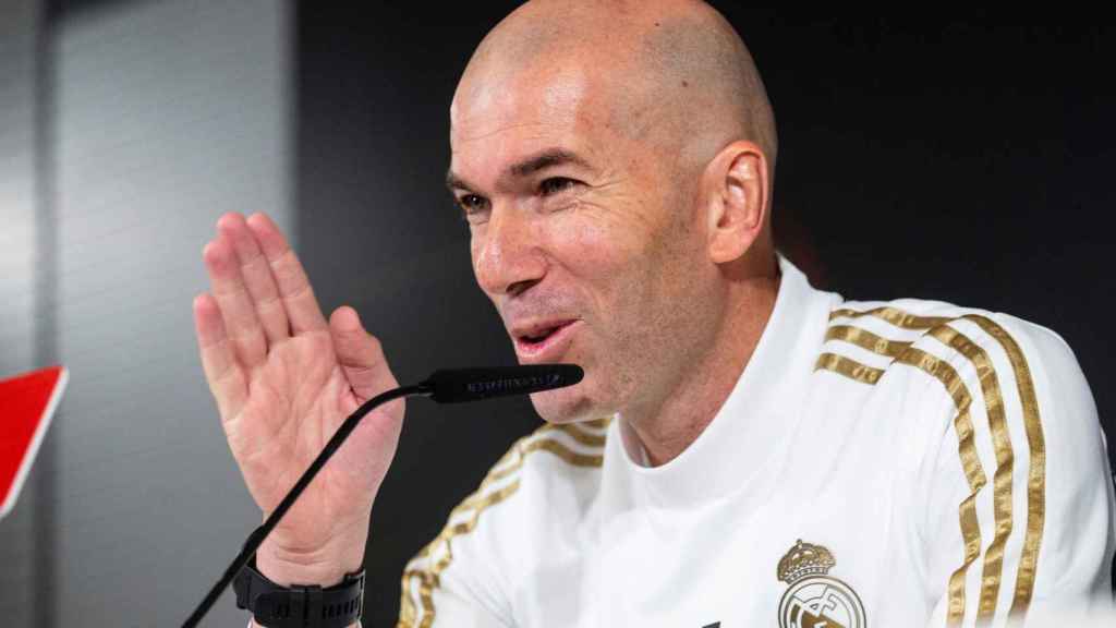 Zinedine Zidane en rueda de prensa previa al clásico / EFE