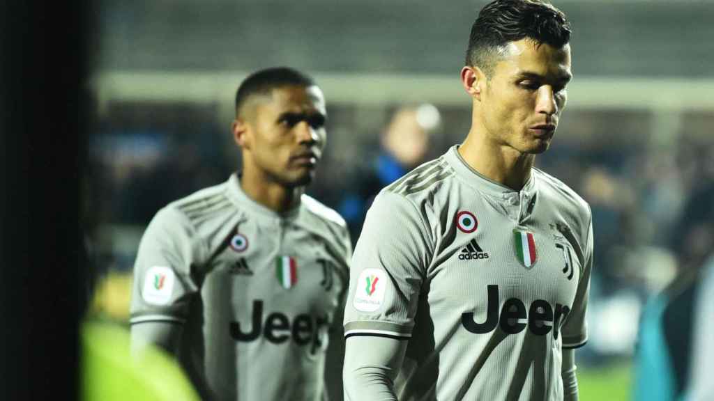 Una foto de Cristiano Ronaldo tras quedar eliminado de la Copa italiana frente al Atalanta / EFE