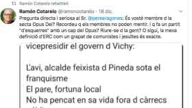 El tuit de Ramón Cotarelo contra Pere Aragonés en pleno éxtasis indepe por la sentencia