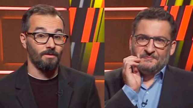 El humorista Toni Soler (d), con Jair Domínguez en 'Està passant' de TV3 / CCMA