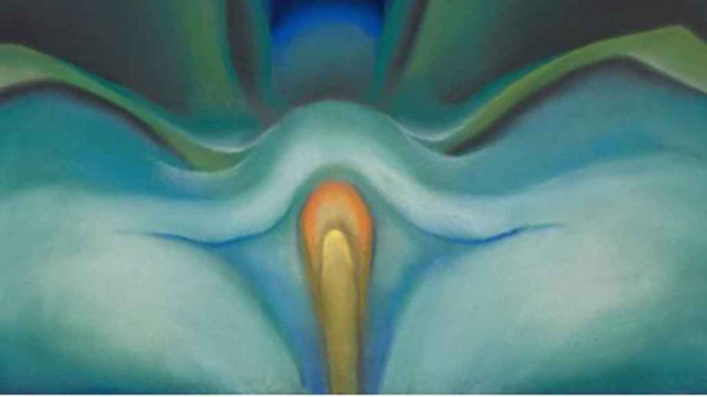 Parte inferior del cuadro 'Blue Flower' de Georgia O'Keeffe, de 1918, en el Georgia O'Keeffe Museum / okeeffemuseum.org