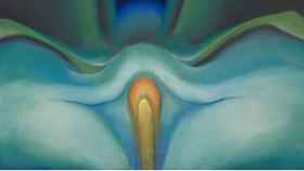 Parte inferior del cuadro 'Blue Flower' de Georgia O'Keeffe, de 1918, en el Georgia O'Keeffe Museum / okeeffemuseum.org